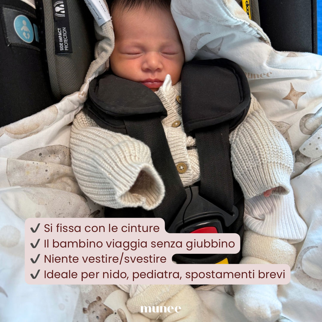 Copertina universale per ovetto 0-12 mesi | Cotone premium con velluto