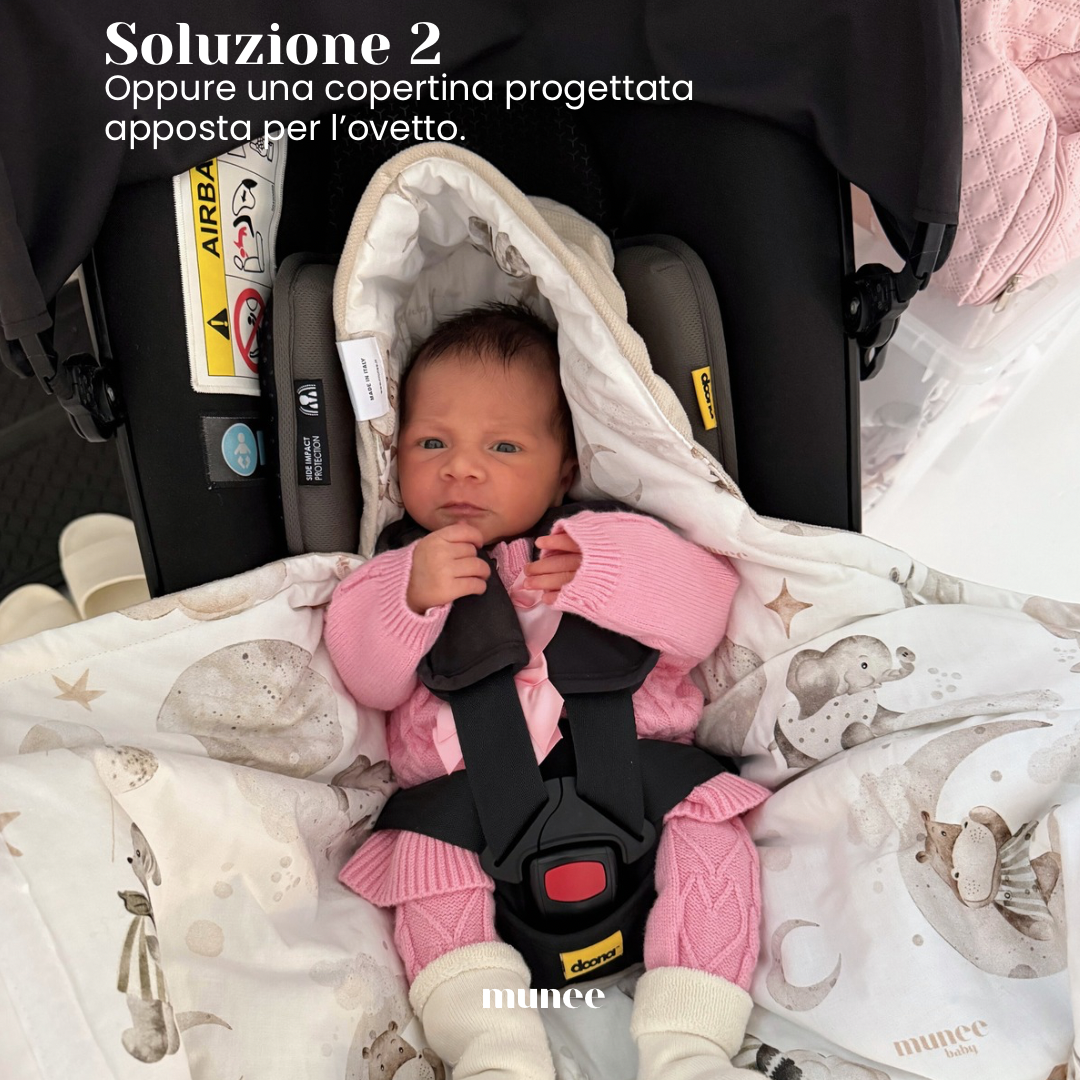 Copertina universale per ovetto 0-12 mesi | Cotone premium con velluto