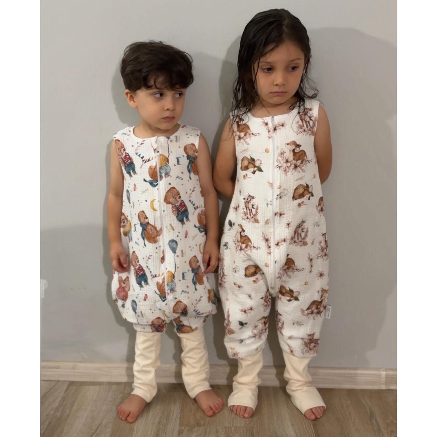 Mussola Double Gauze | Sacco nanna con piedini ESTIVO FANTASIA TOG 0.5