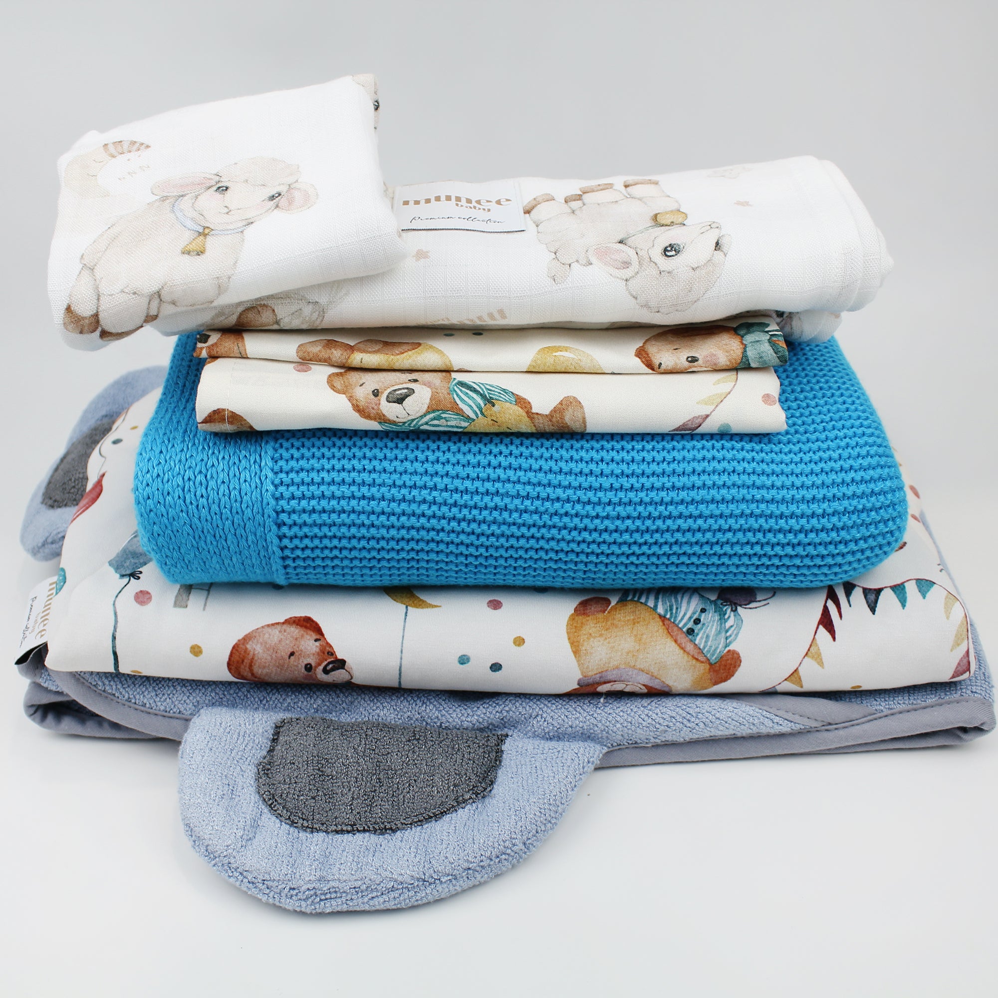 Set Nascita Completo 6 pezzi INVERNALE AZZURRO