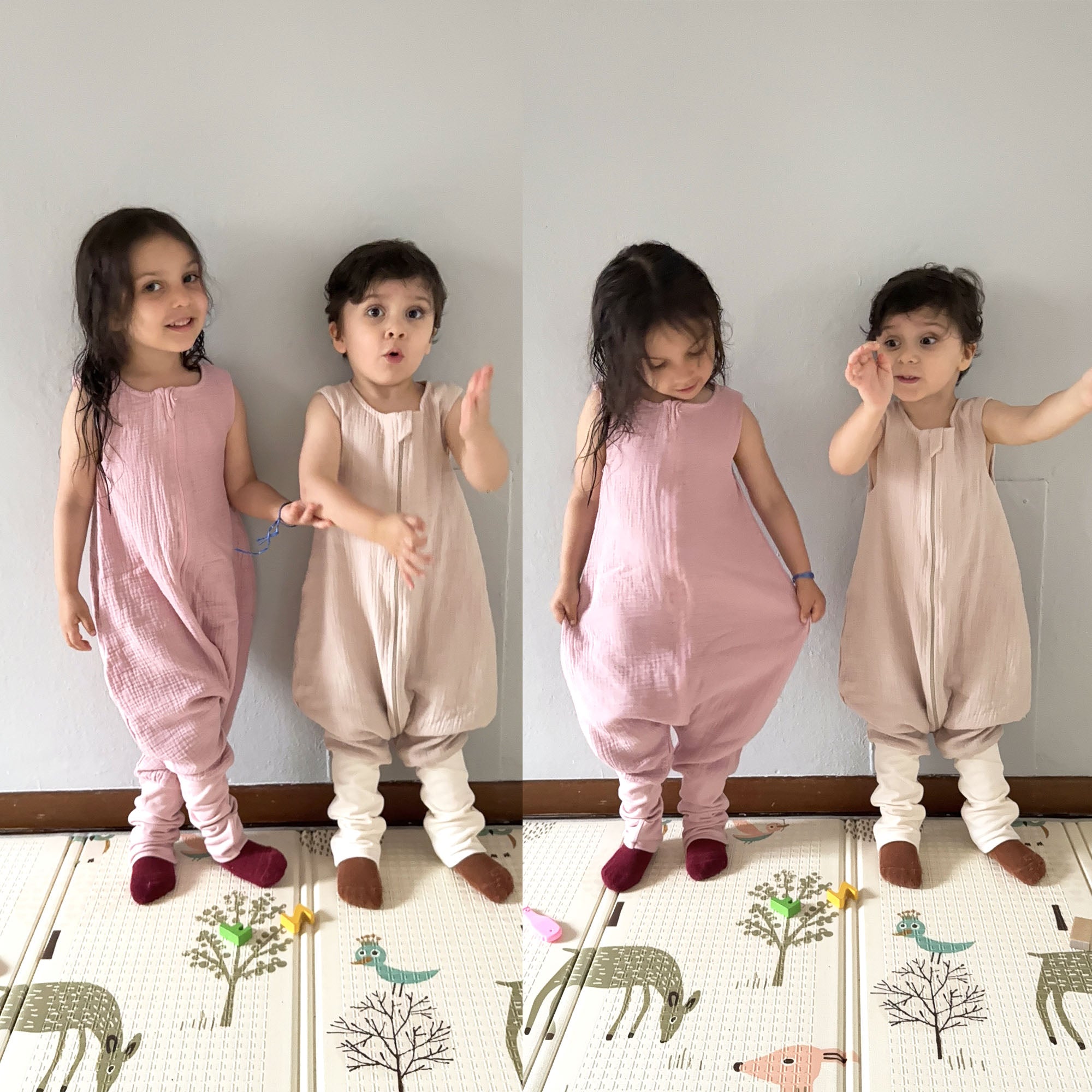 Mussola Double Gauze | Sacco nanna con piedini ESTIVO TOG 0.5 - senza riempimento