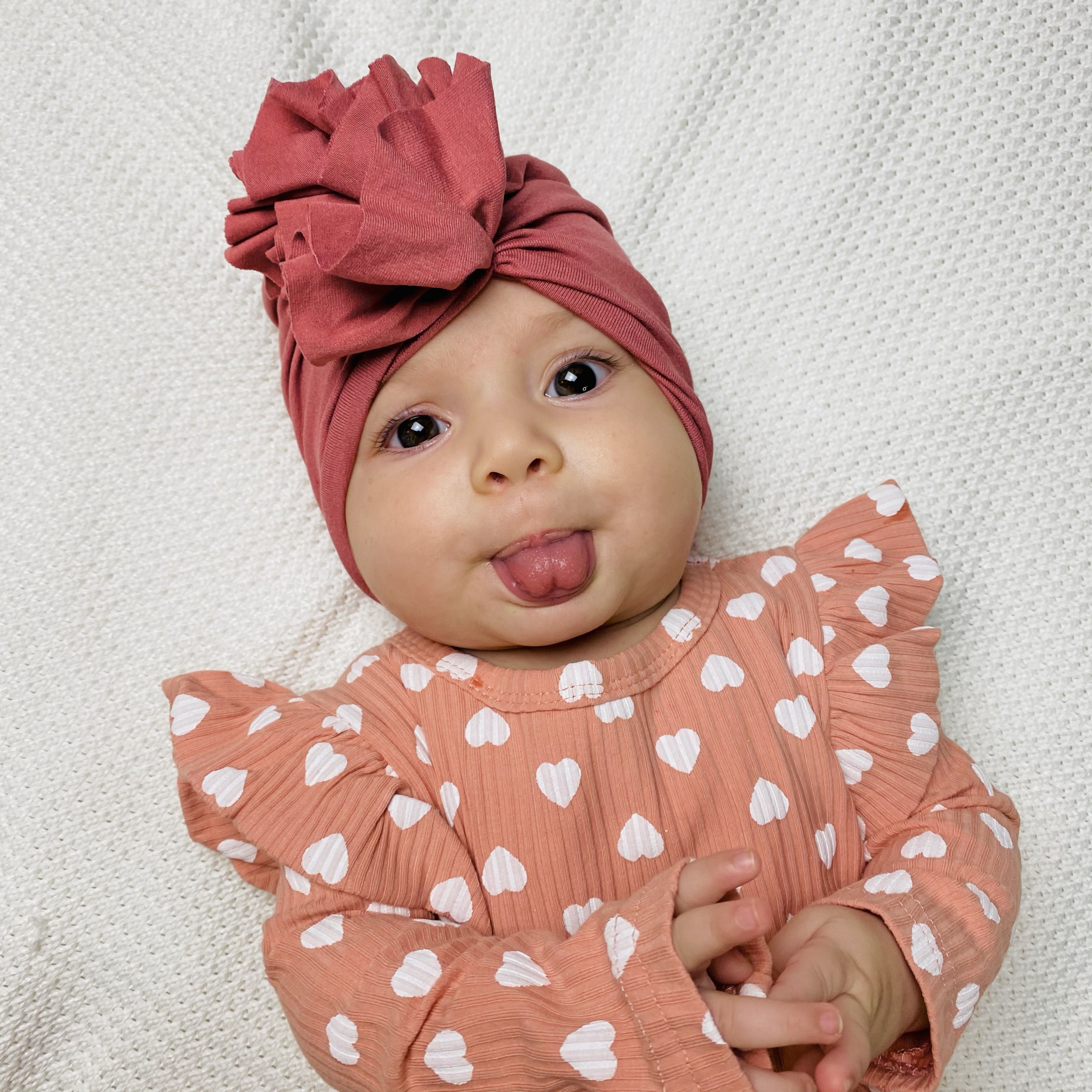 Body rosa salmone con cuoricini