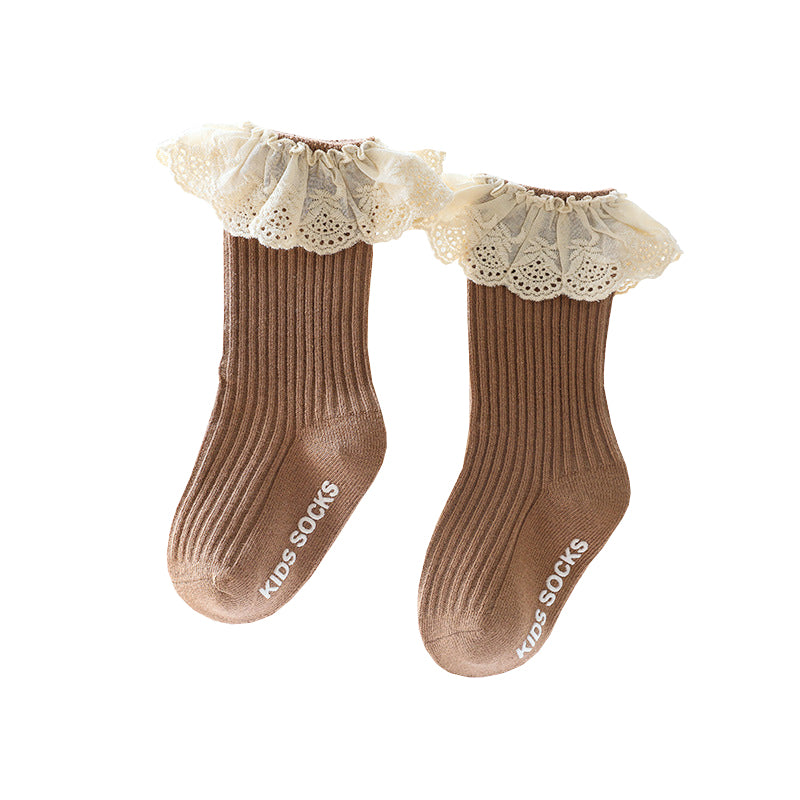 Calzini con volant in pizzo