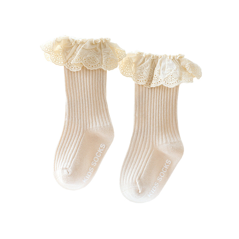 Calzini con volant in pizzo