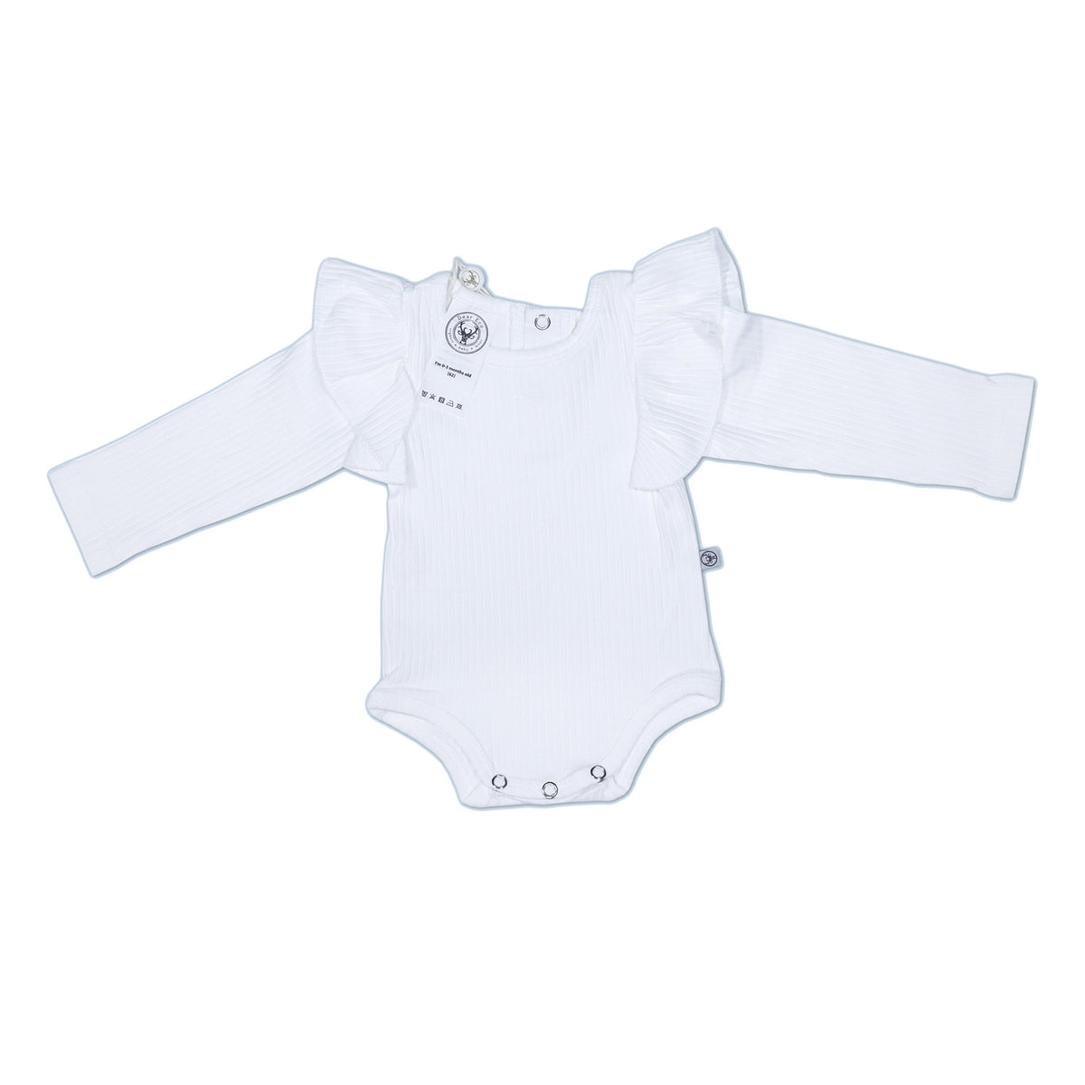 Body con rouches DEAR ECO 100% cotone organico a costine