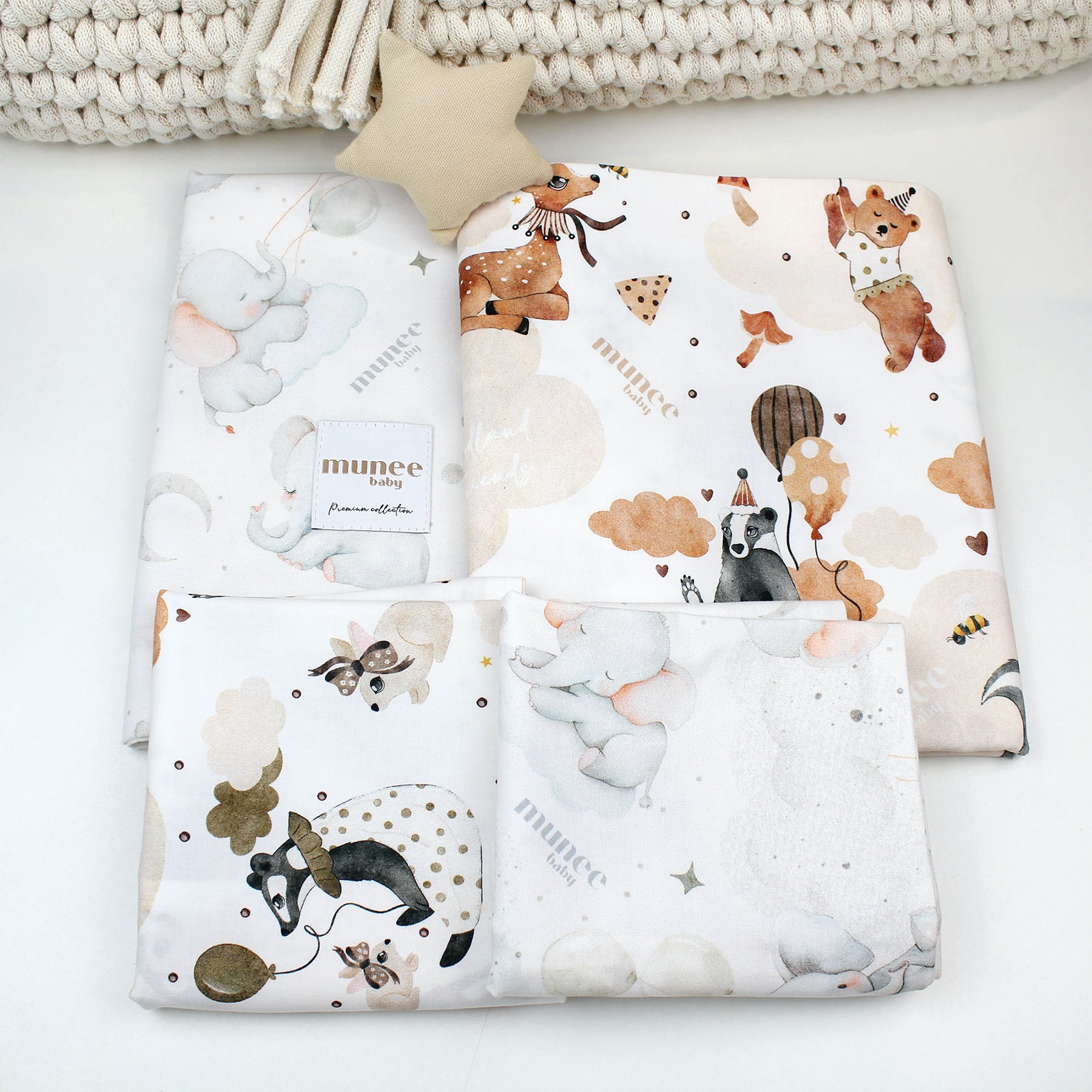 Lenzuolo e federa per culla e carrozzina 75x100/30x40 cm | COTONE PREMIUM