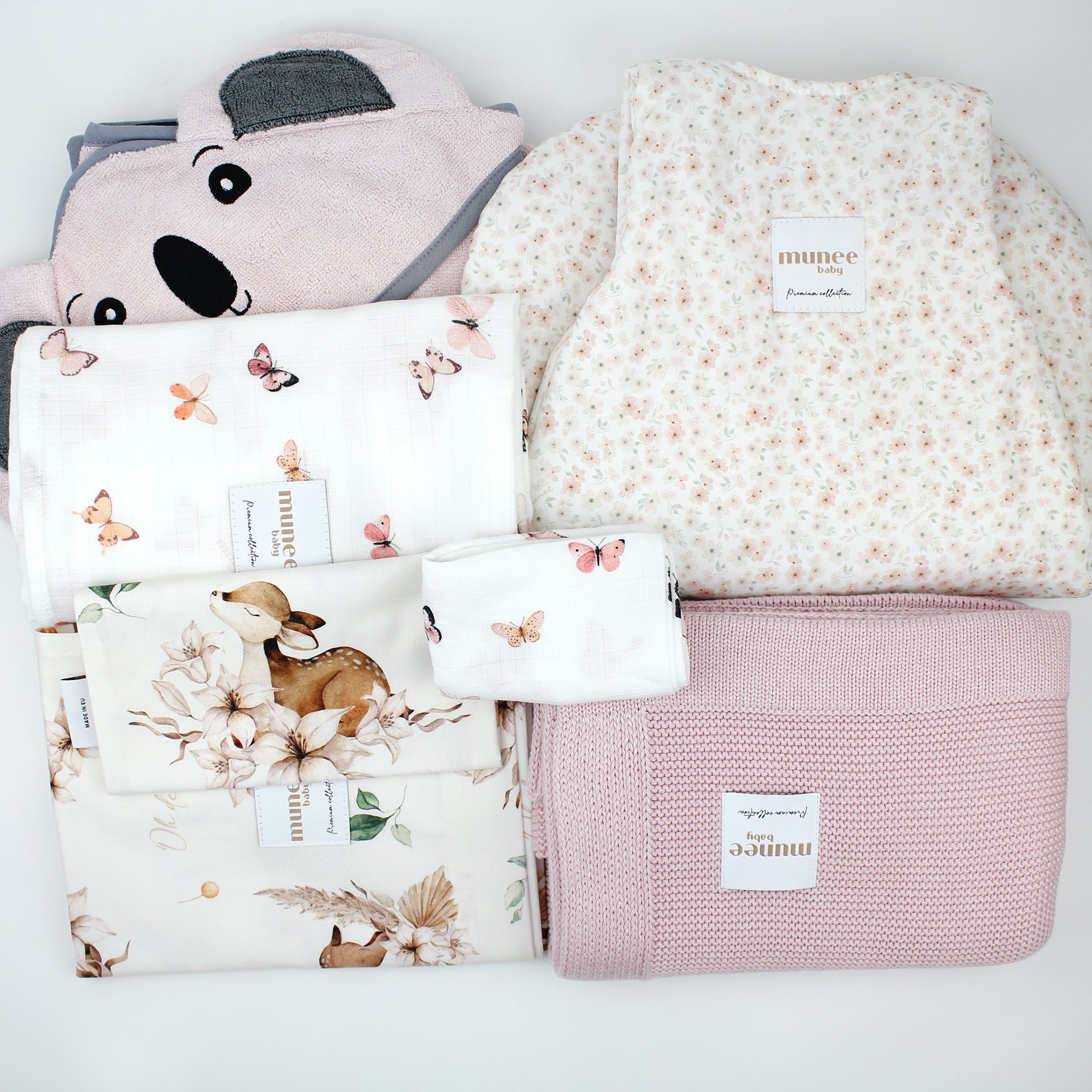 Set Nascita Completo 6 pezzi INVERNALE ROSA
