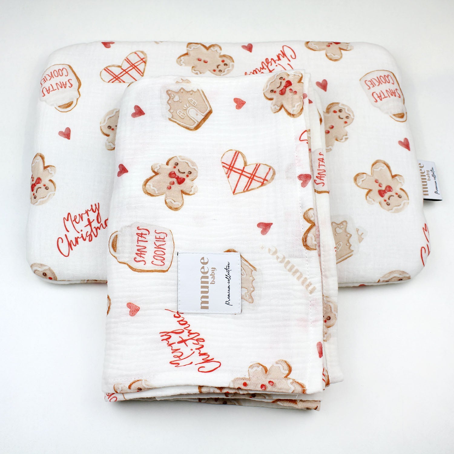 Copertina e cuscino 100x100/25x35 cm | MUSSOLA DOPPIA GARZA