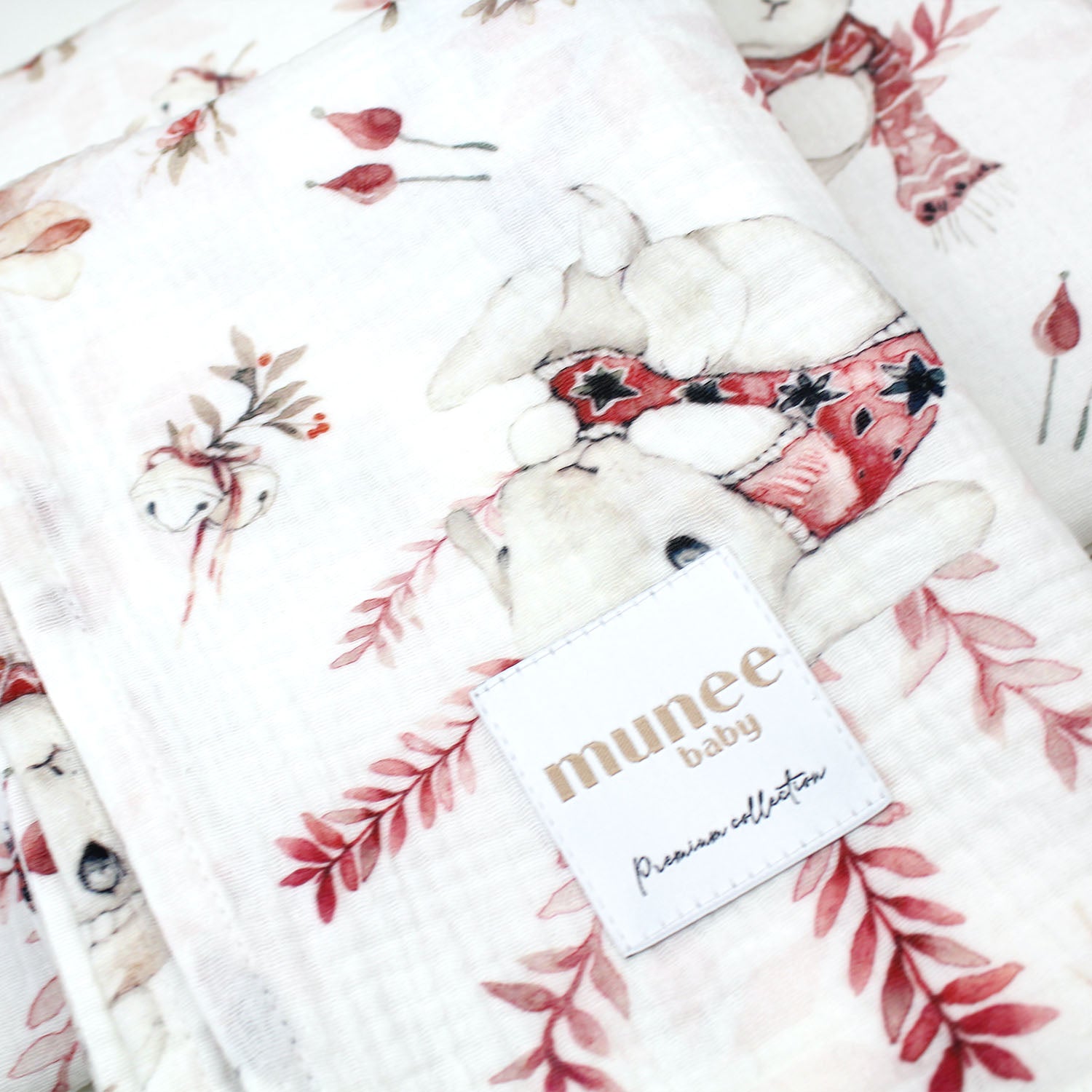 Copertina e cuscino 100x100/25x35 cm | MUSSOLA DOPPIA GARZA