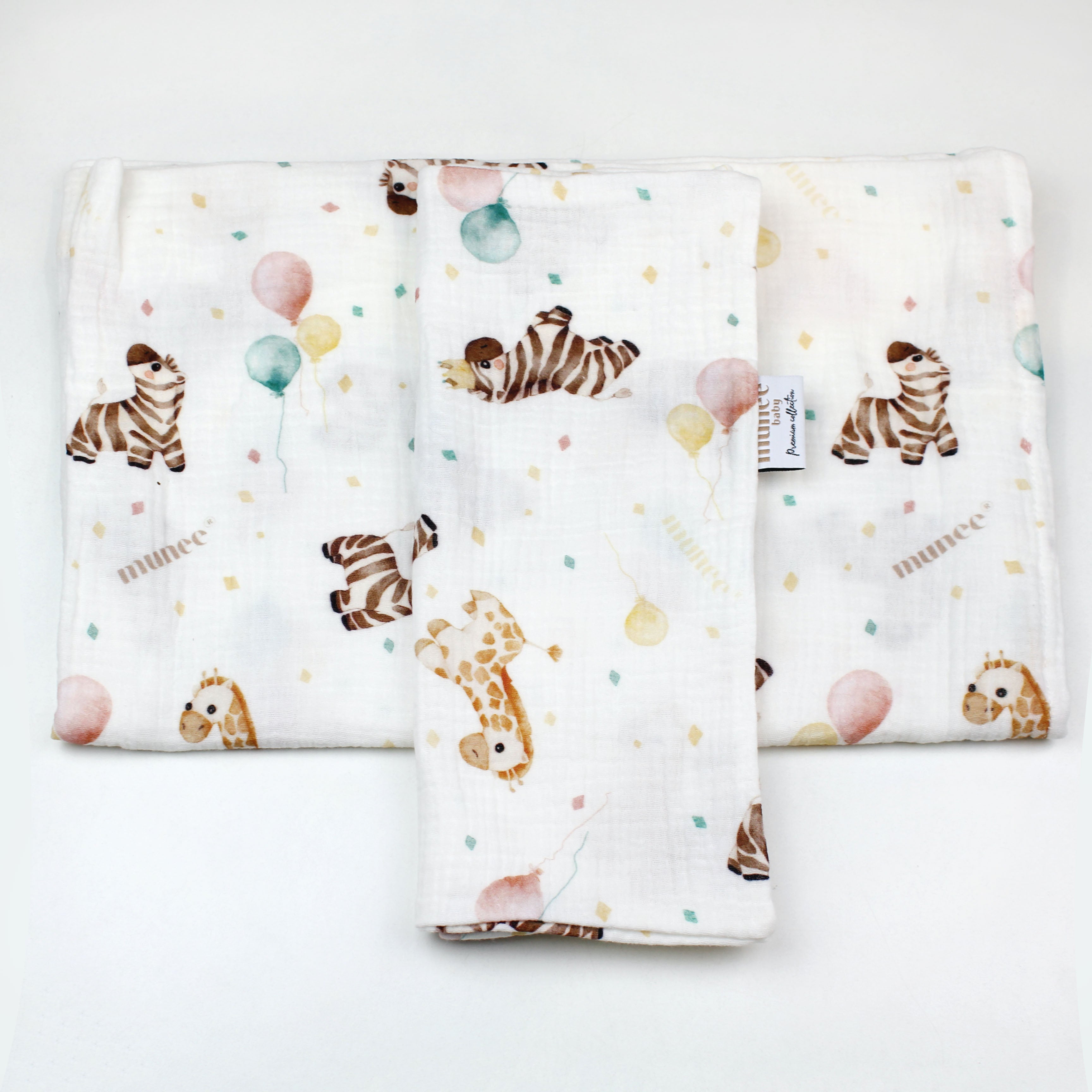 Lenzuolo e federa per culla e carrozzina 75x100/30x40 cm | MUSSOLA DOPPIA GARZA