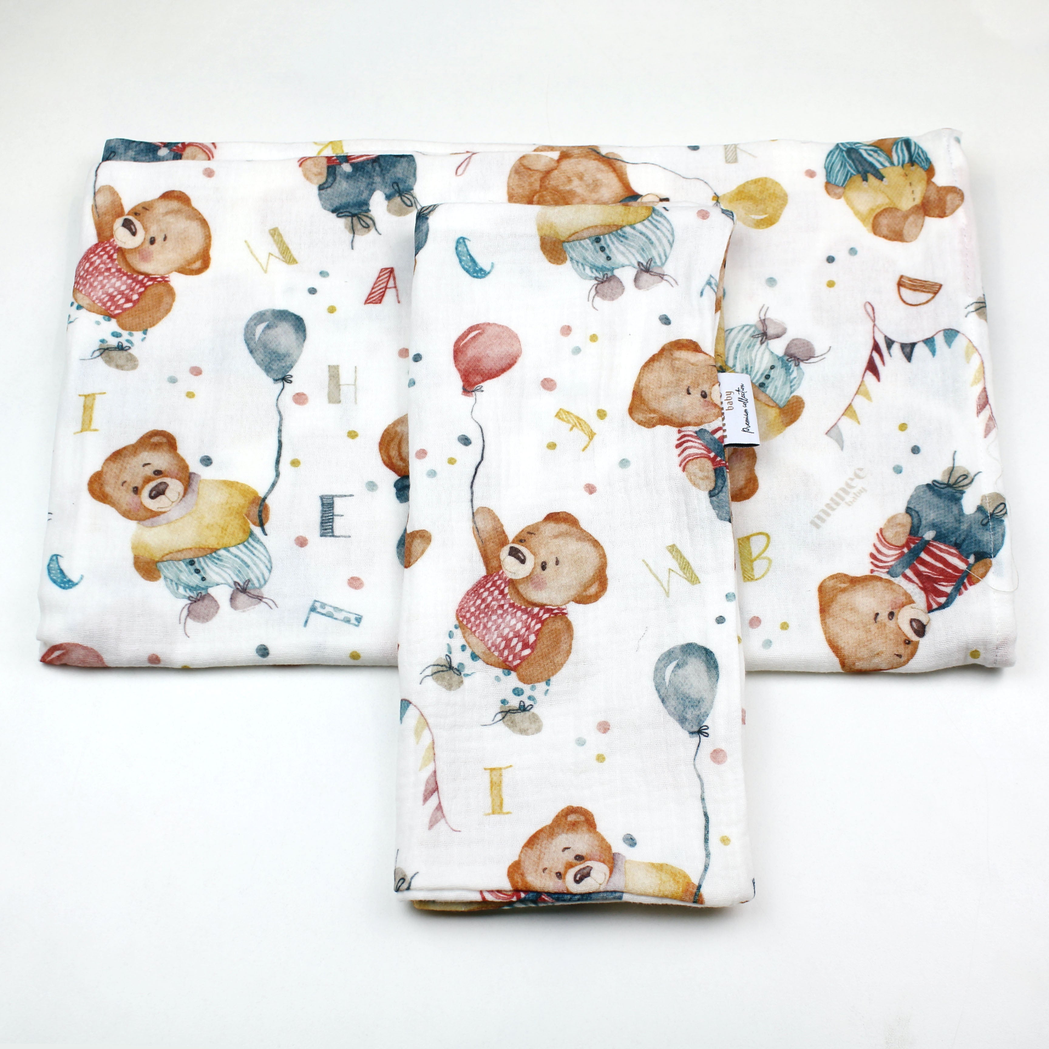 Lenzuolo e federa per culla e carrozzina 75x100/30x40 cm | MUSSOLA DOPPIA GARZA