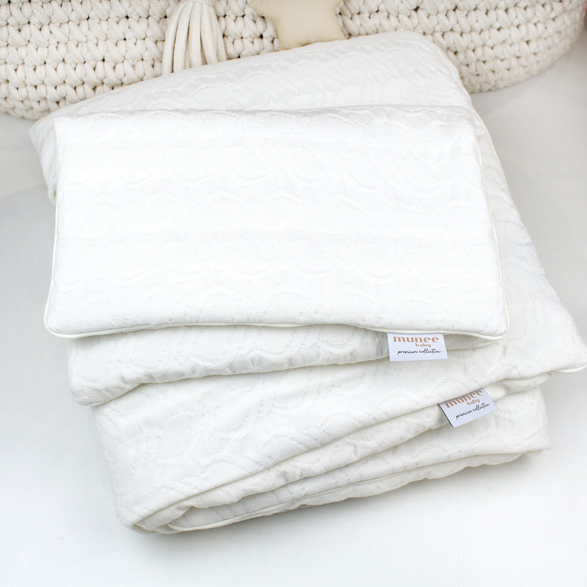 Trapunta e cuscino imbottiti in bambù 75x100/30x40 cm | BAMBÙ PREMIUM