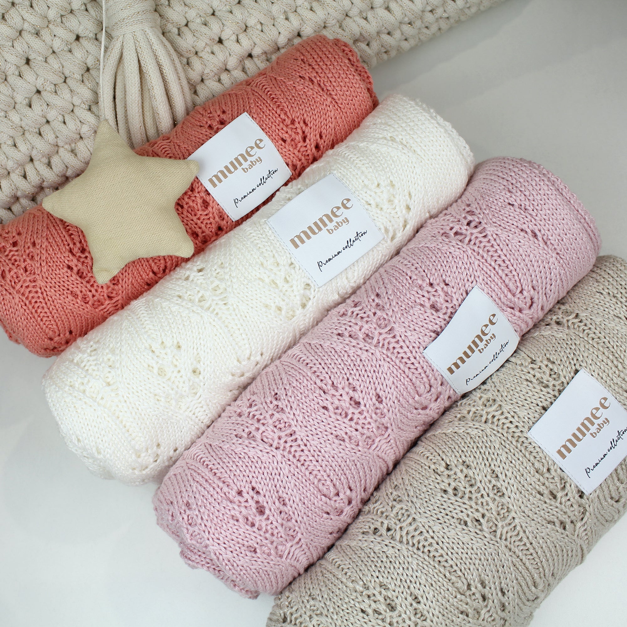 Luxury Bamboo™ | Coperta termoregolante traforata in bambù – Trama Foglie 80x100 cm