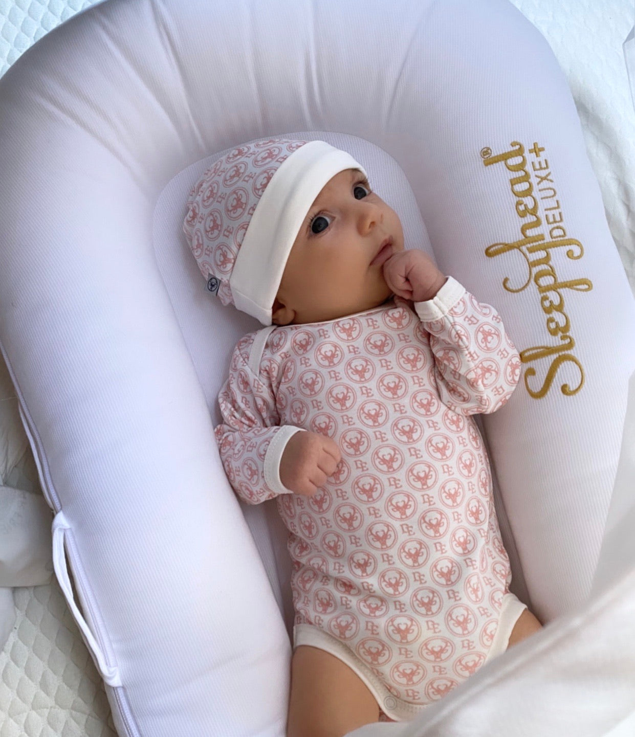SET 0-3 mesi body + capellino 100% cotone organico PIMA