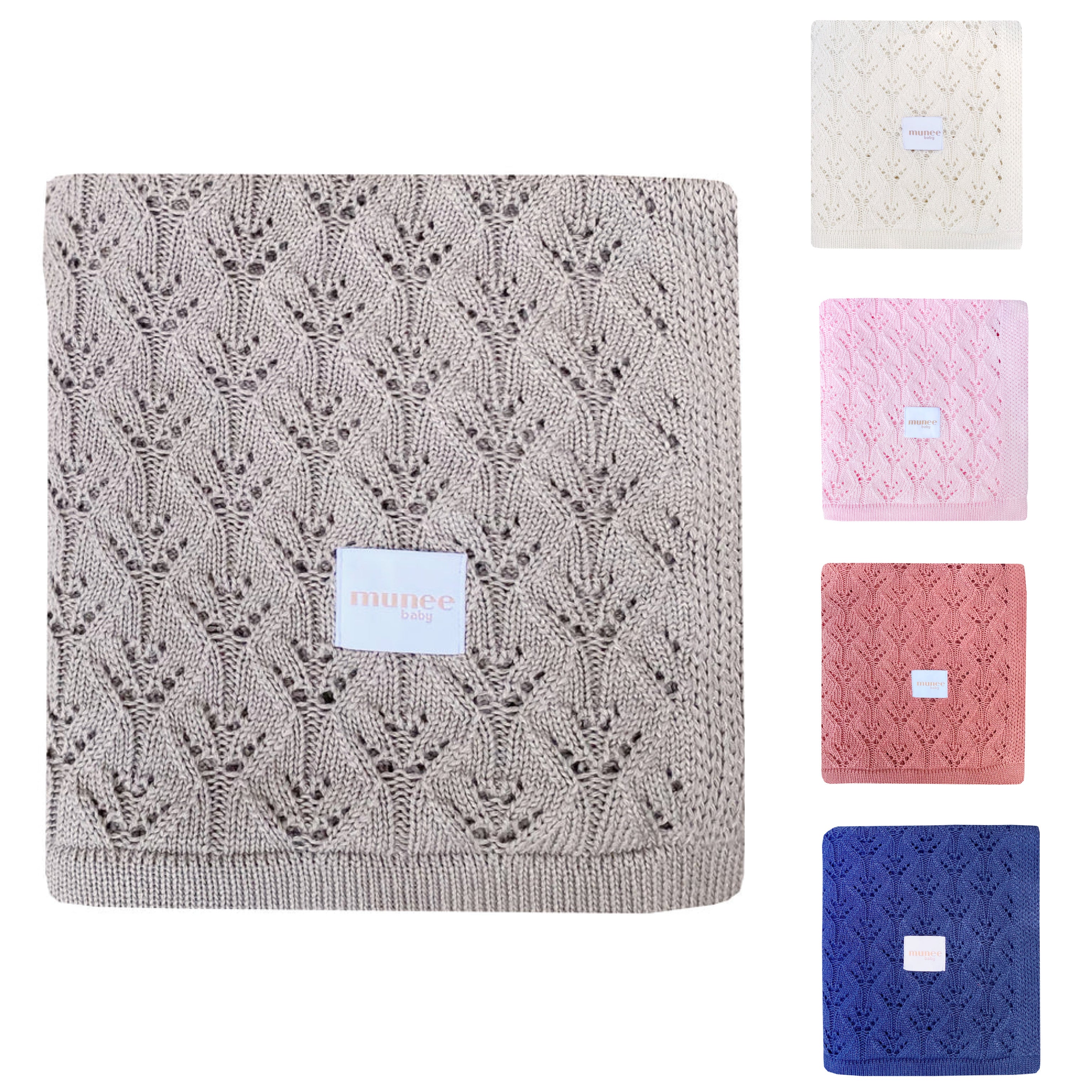 Luxury Bamboo™ | Coperta termoregolante traforata in bambù – Trama Foglie 80x100 cm