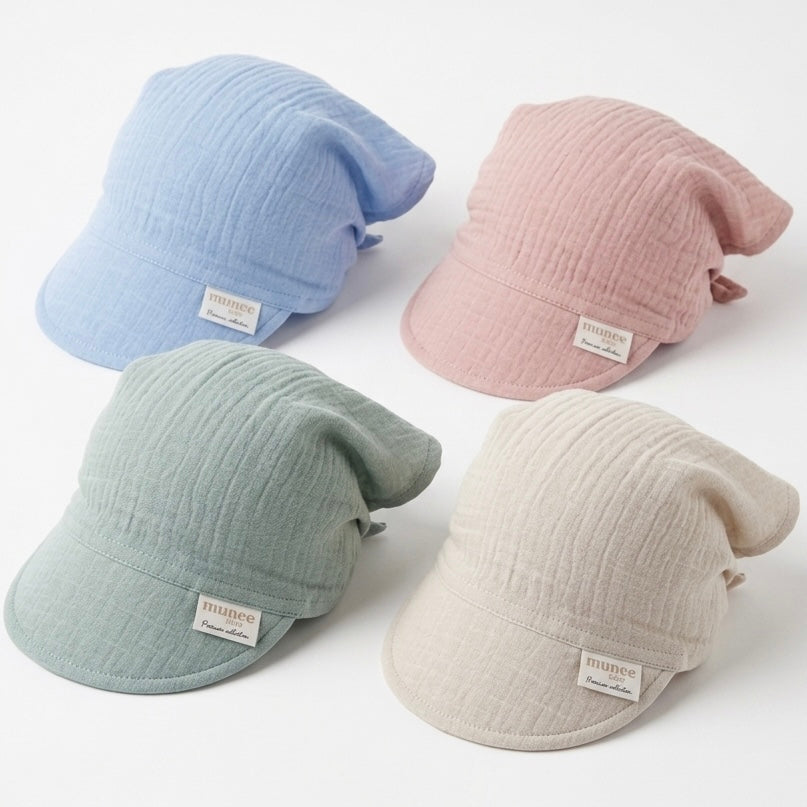 Cappellino estivo con visiera in mussola
