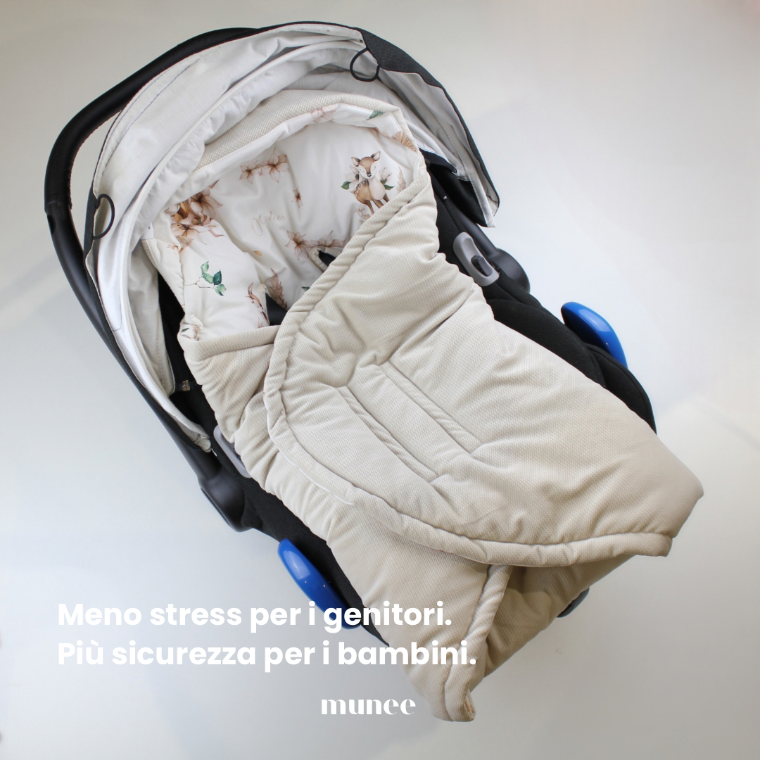 Copertina universale per ovetto 0-12 mesi | Cotone premium con velluto