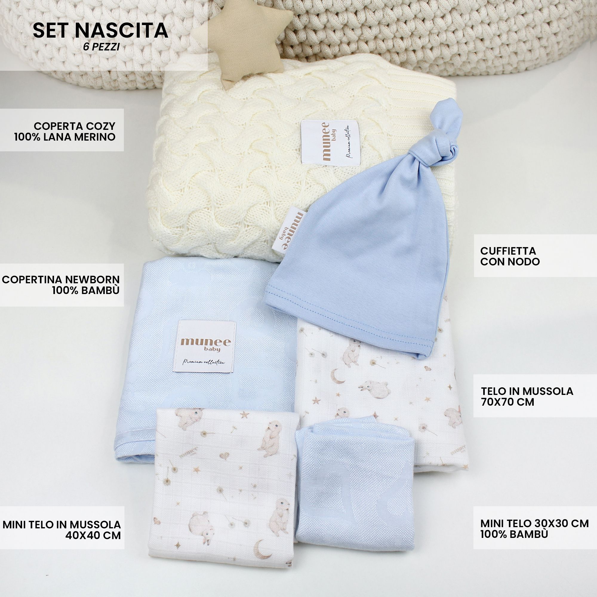 Set Nascita Medio - Azzurro