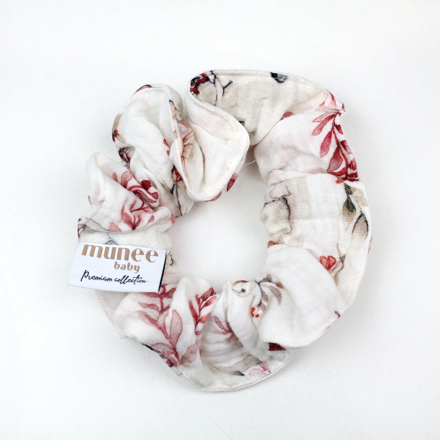 Scrunchie XL in mussola doppia garza a fantasia