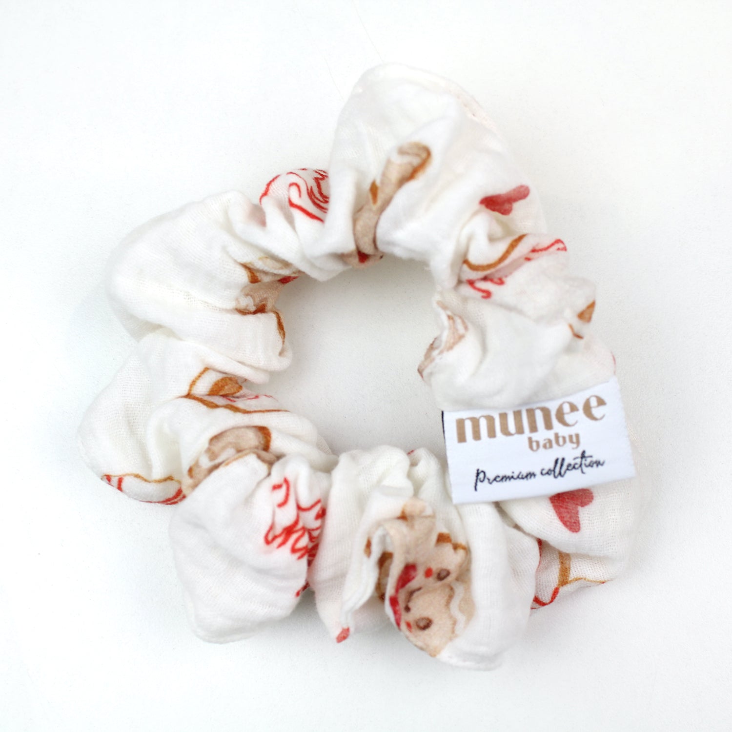 Scrunchie XL in mussola doppia garza a fantasia