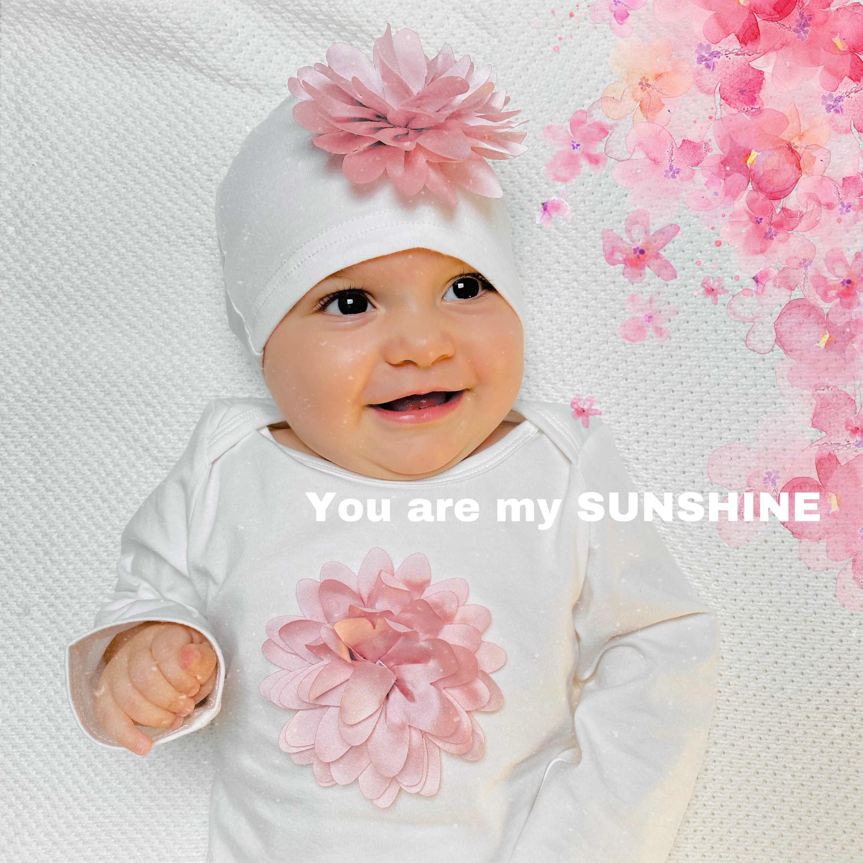 SET BIANCO tutina + cappellino con fiore