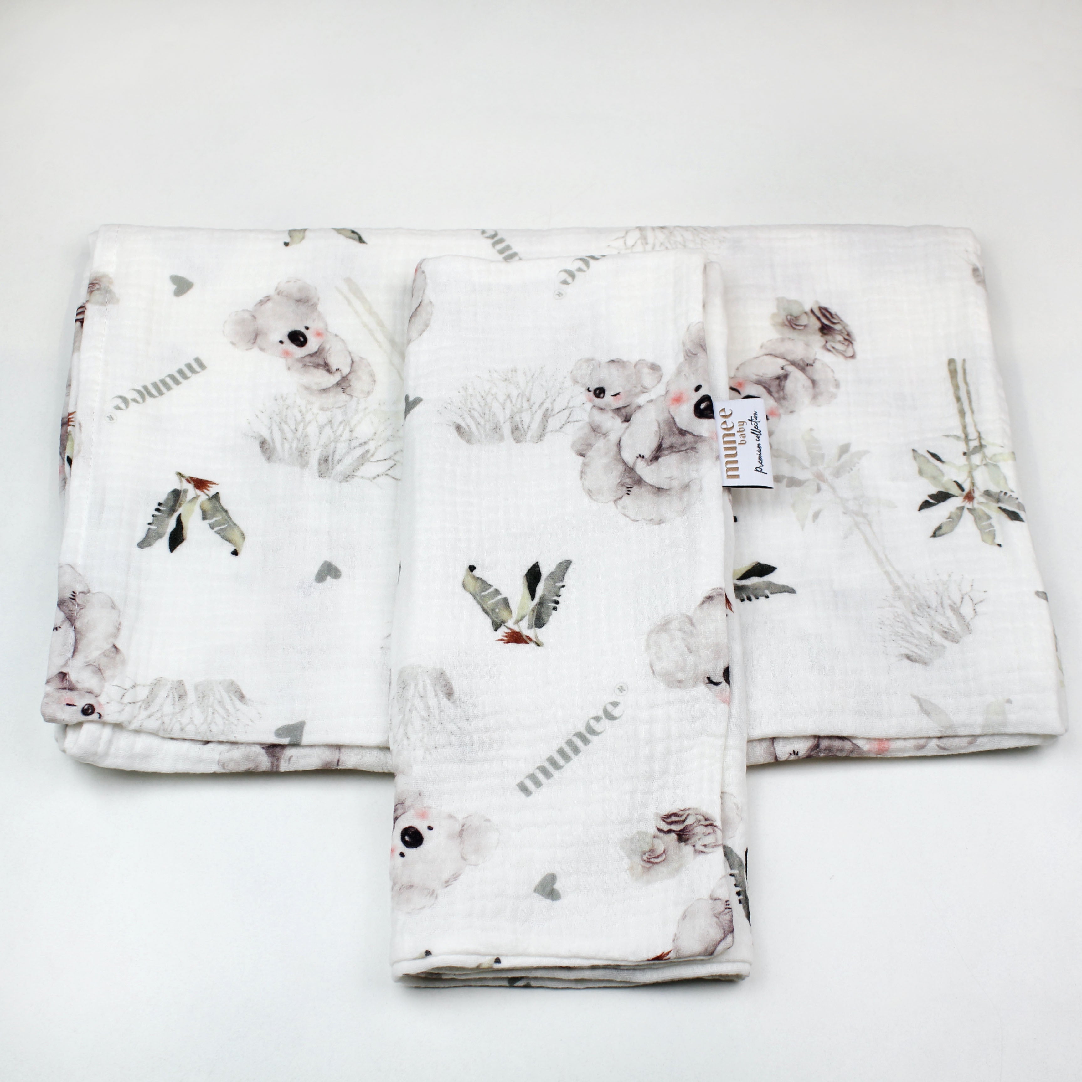 Lenzuolo e federa per culla e carrozzina 75x100/30x40 cm | MUSSOLA DOPPIA GARZA