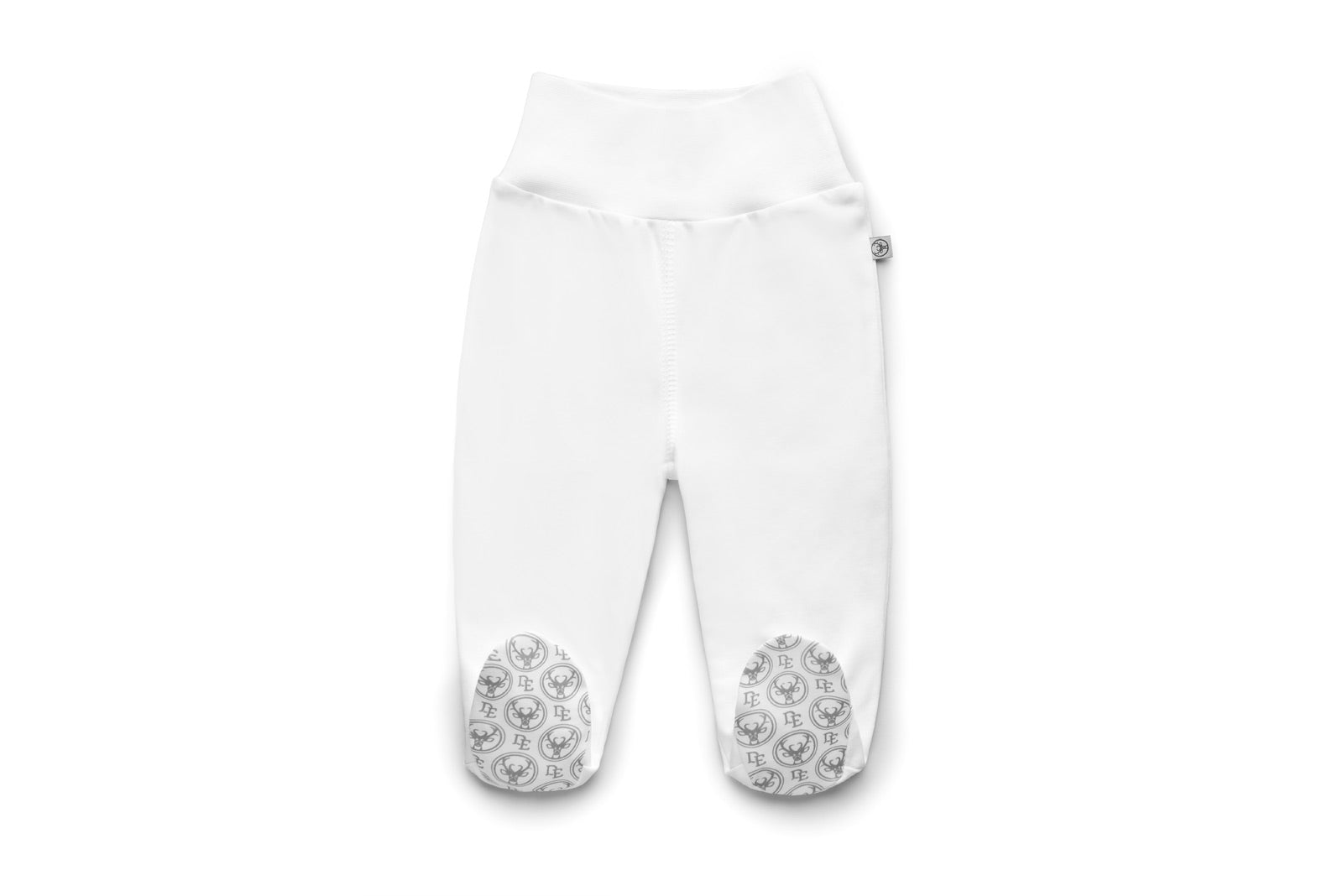 Pantaloni bianchi con piedini