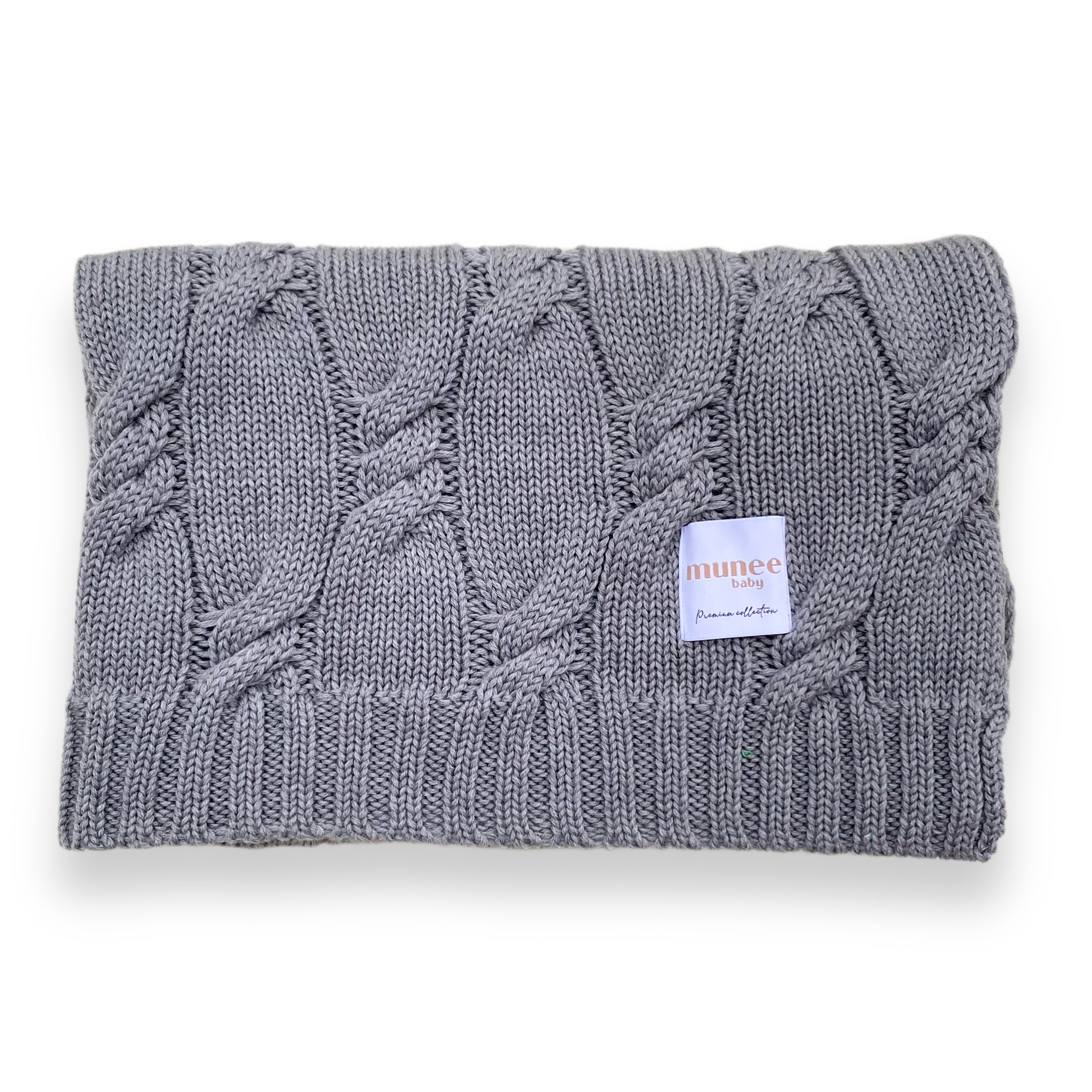 PREMIUM Merino Treccia | Coperta robusta in lana merino